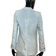 Giacca in velluto con righe platino 10651BIA1014 FORTE FORTE
