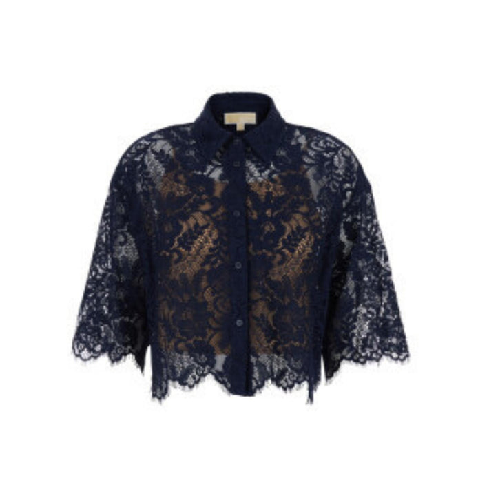 Son Flwr V Neck Shift Dresscorded Laces SS Shirt MS6410KQ9409 MICHAEL KORS