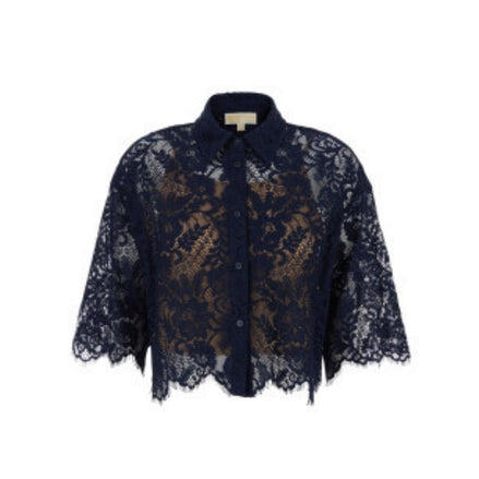 Son Flwr V Neck Shift Dresscorded Laces SS Shirt MS6410KQ9409 MICHAEL KORS