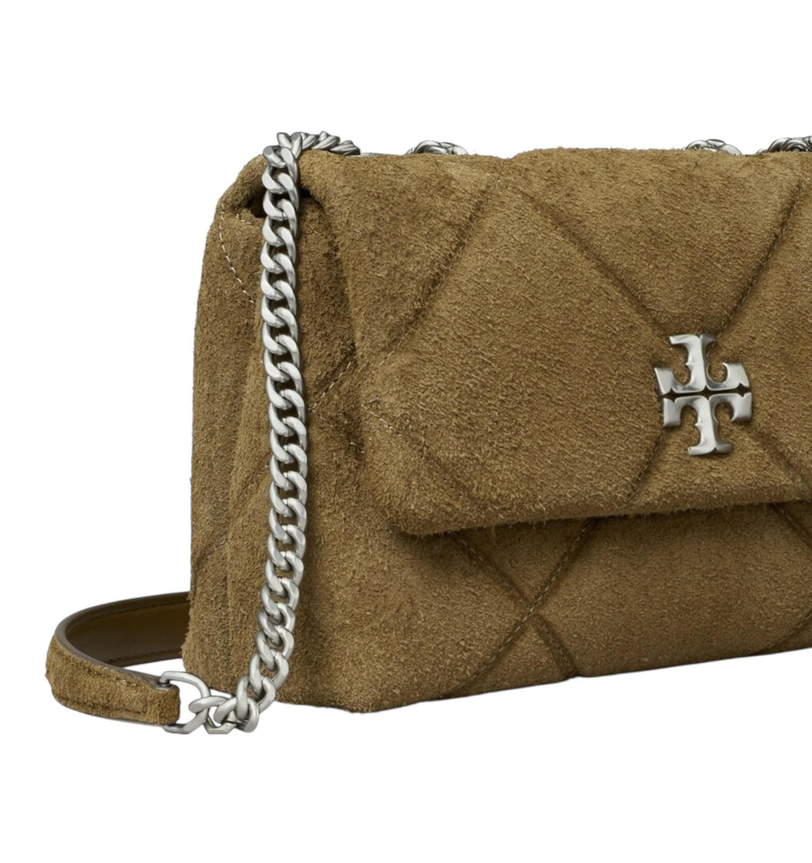 Kira Diamond Quilt Suede Small 169170300 TORY BURCH