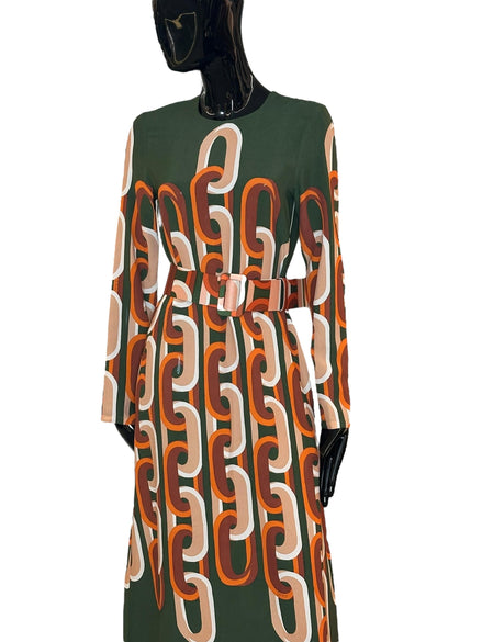 Long Sleevemidi Swing Dress DRE0759VIS001EUS02GR08 LA DOUBLE J