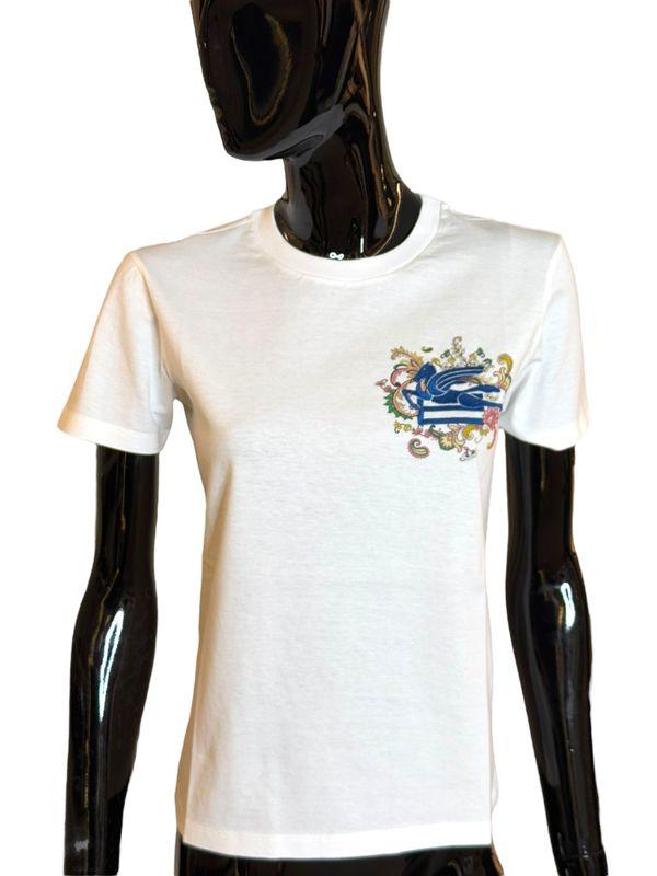 Tshirt pegaso con monogram ricamati WRMA0006AK788W0111 ETRO