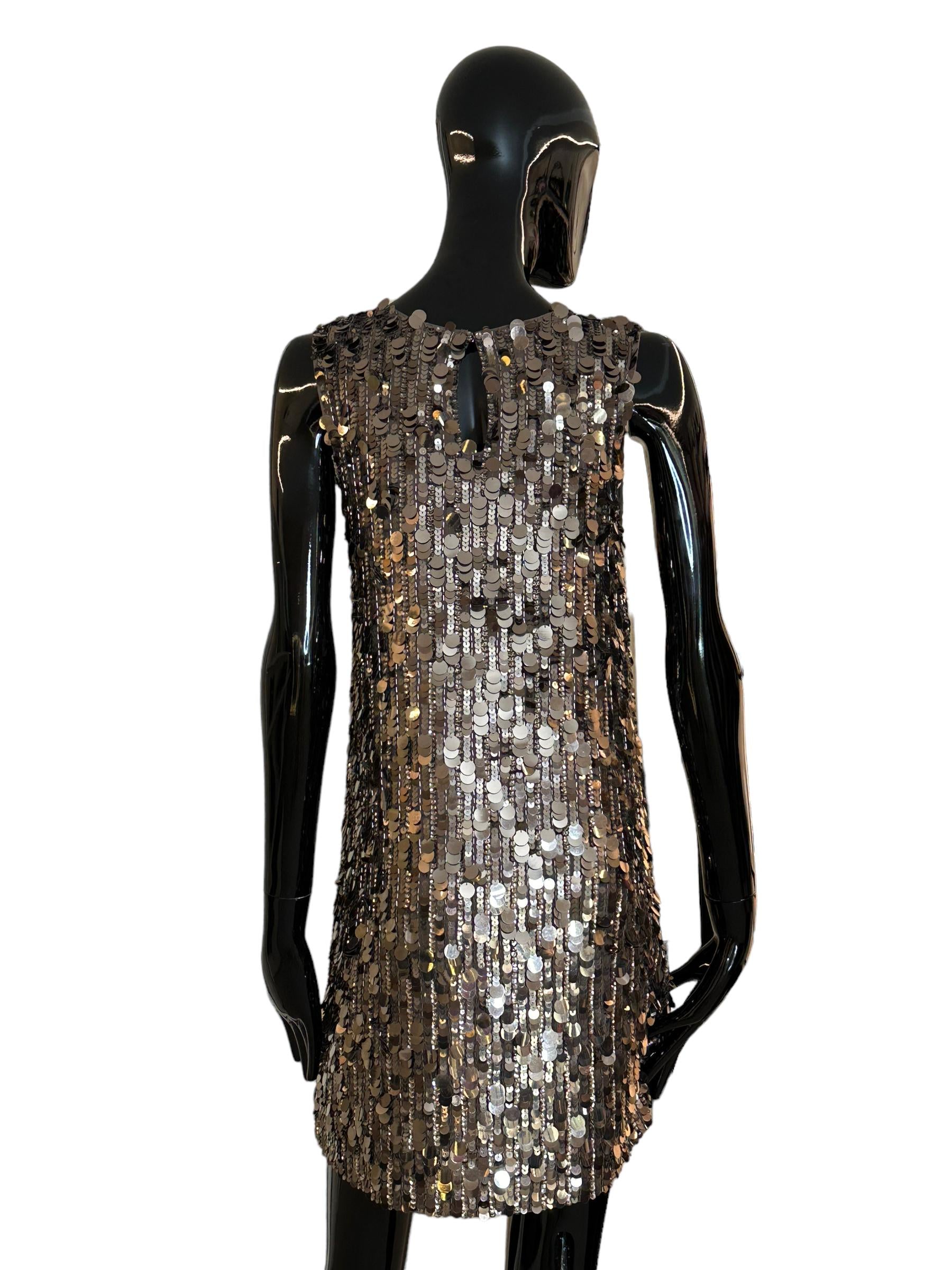 Abito smanicato con paillettes D721864058 PAROSH