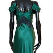 Abito in satin con pizzo V044566190389 ALBERTA FERRETTI