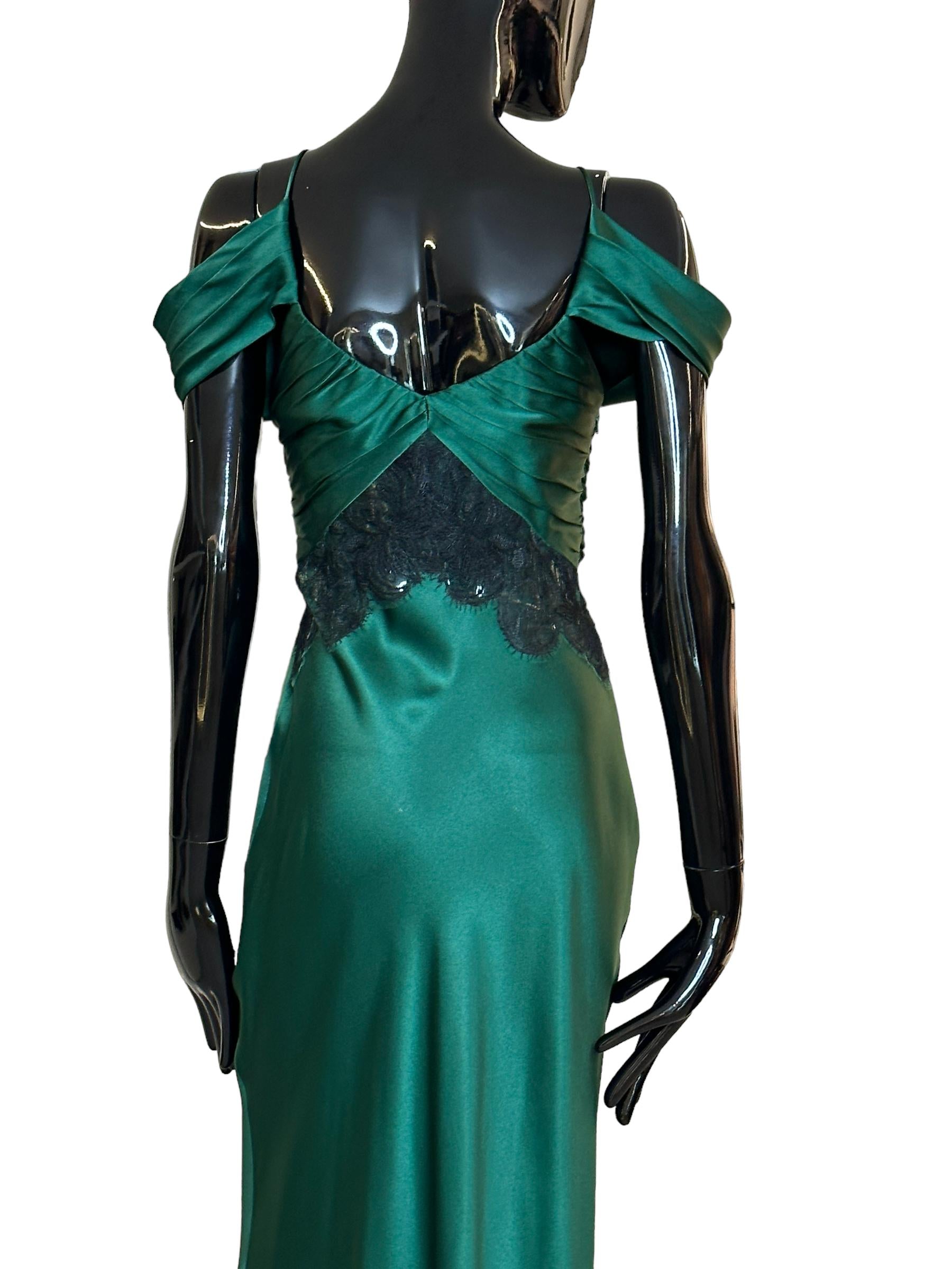 Abito in satin con pizzo V044566190389 ALBERTA FERRETTI