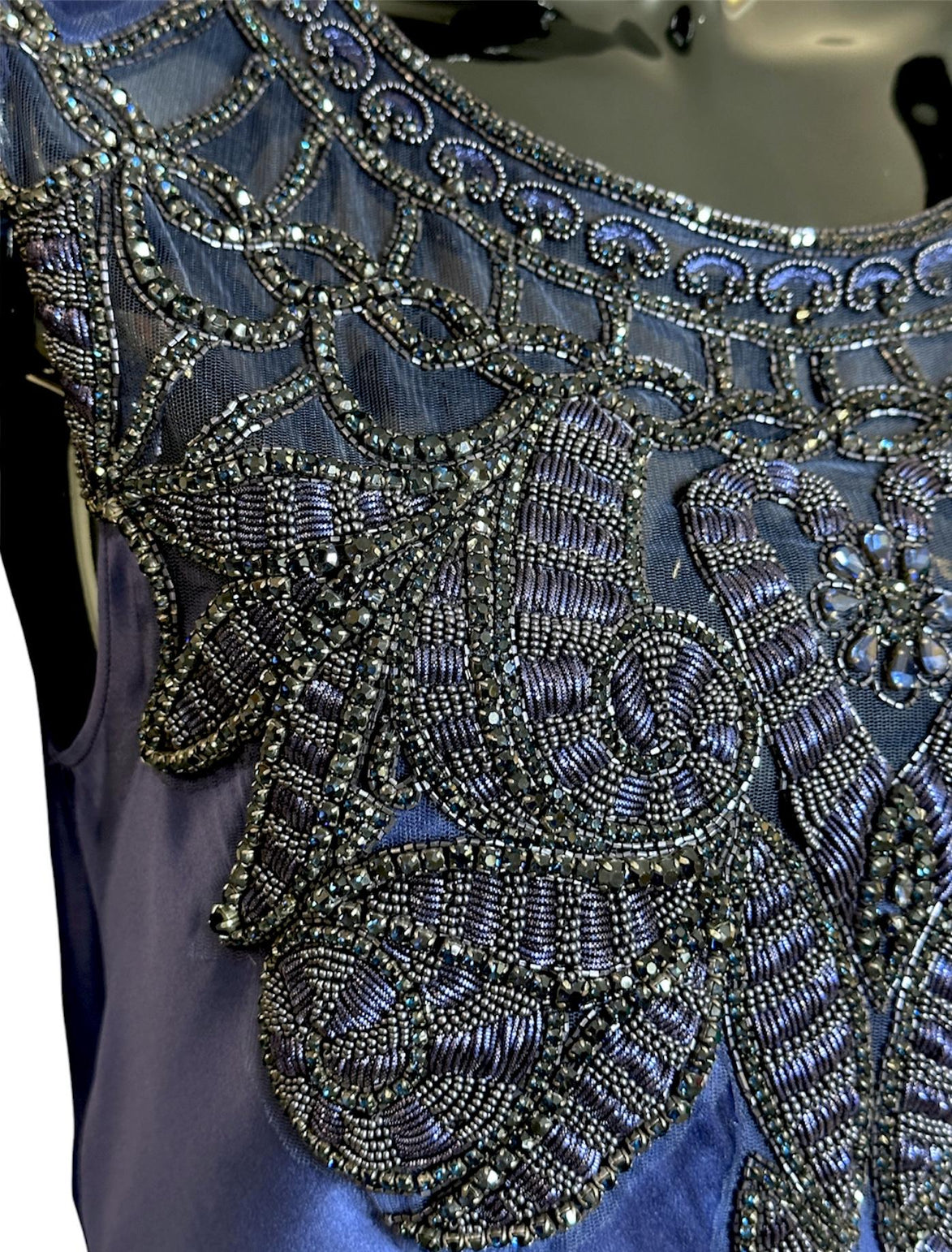 Abito con ricami in satin di seta V043516170290 ALBERTA FERRETTI