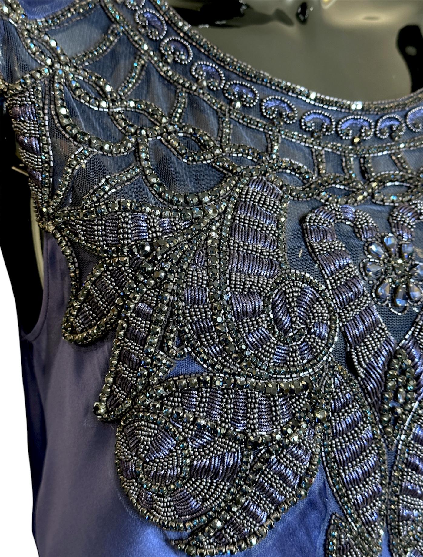 Abito con ricami in satin di seta V043516170290 ALBERTA FERRETTI