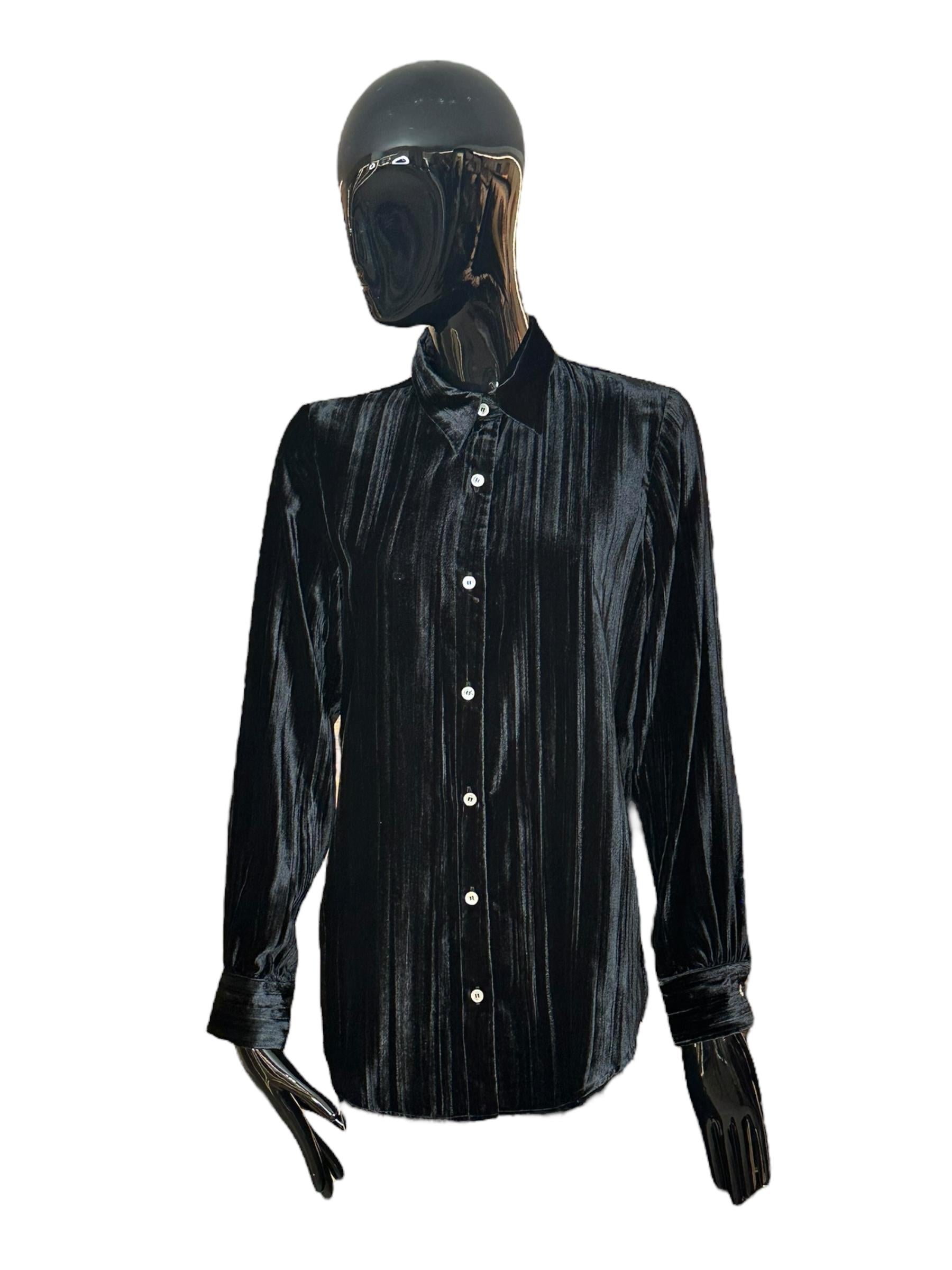 Camicia in velluto plissé 132638002 FORTE FORTE