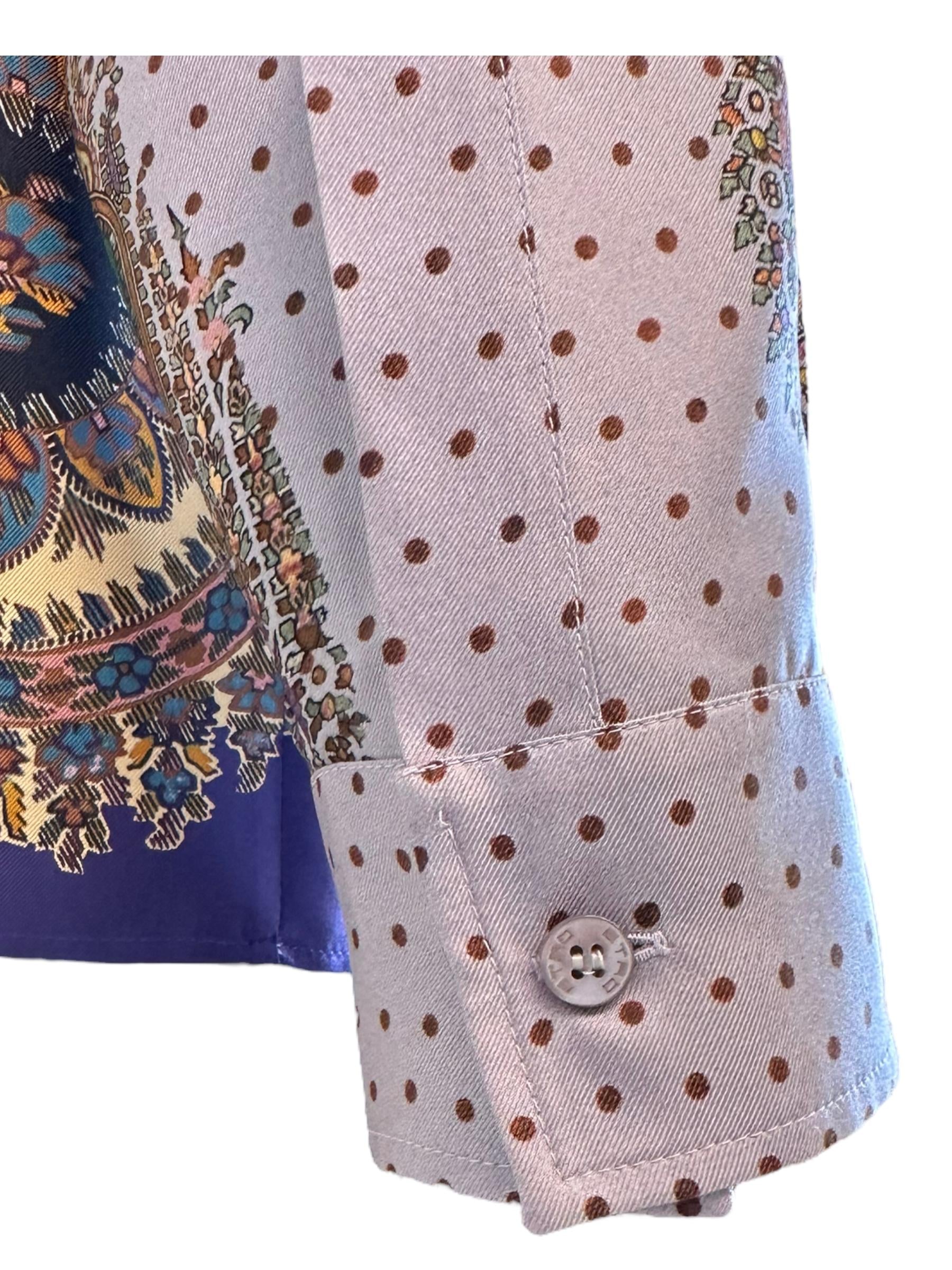 Camicia in twill di seta 117455218450 ETRO