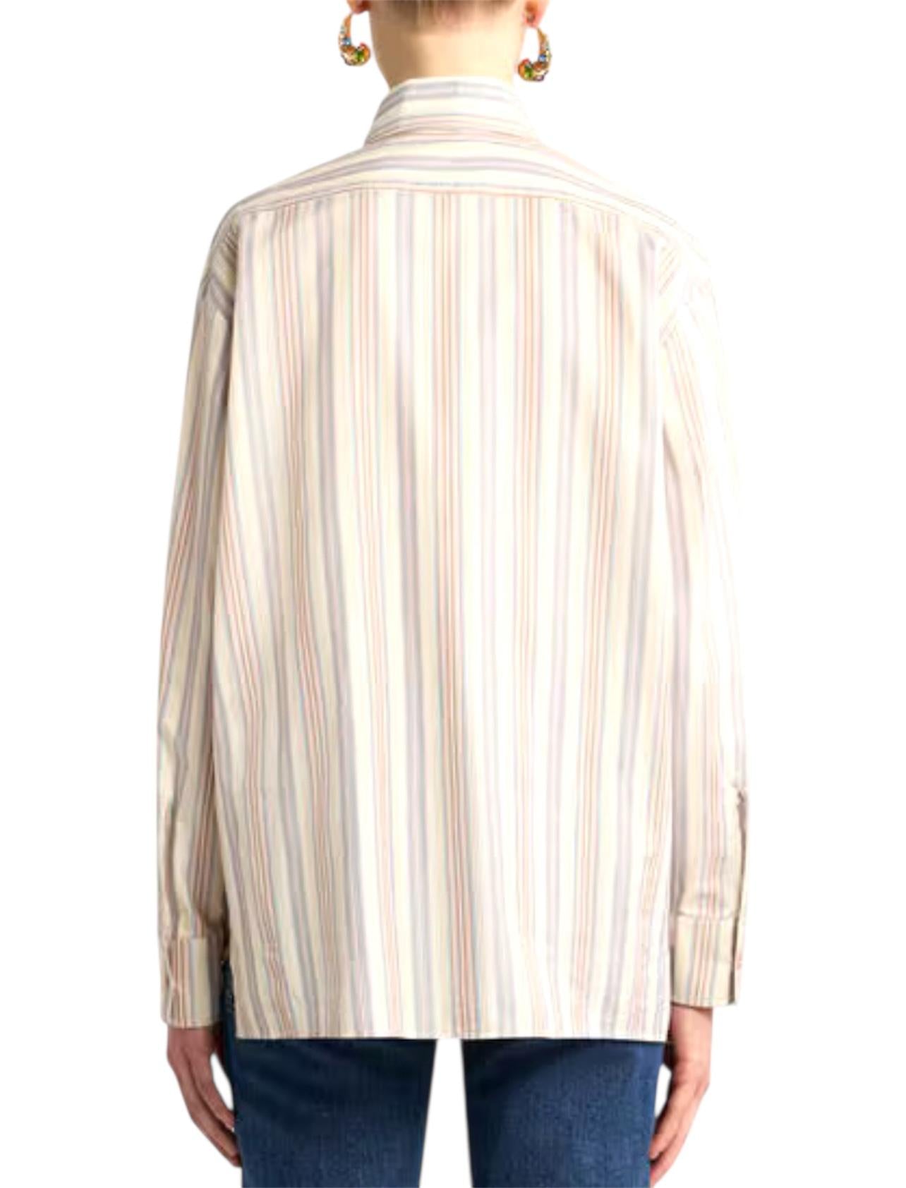 Camicia a righe con stampa piazzata WRIA0082AV745X0803 ETRO