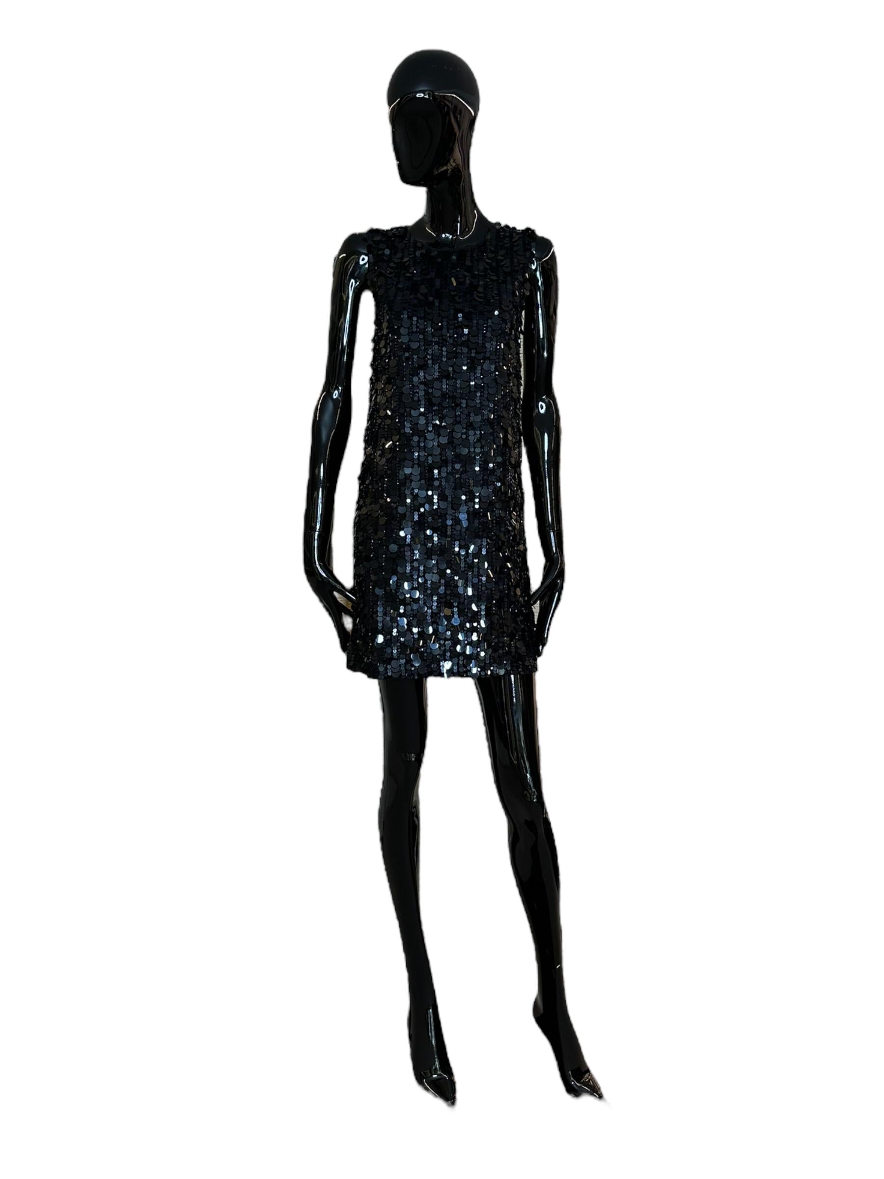 Abito smanicato con paillettes D721864013 PAROSH