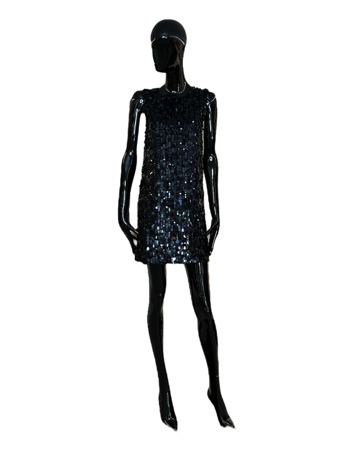 Abito smanicato con paillettes D721864013 PAROSH