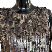 Abito smanicato con paillettes D721864058 PAROSH