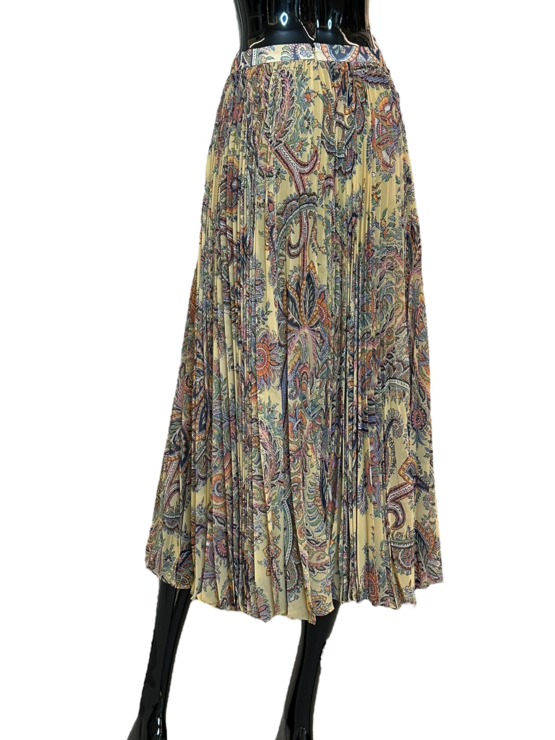 Gonna midi plisse' in georgette 116065003800 ETRO