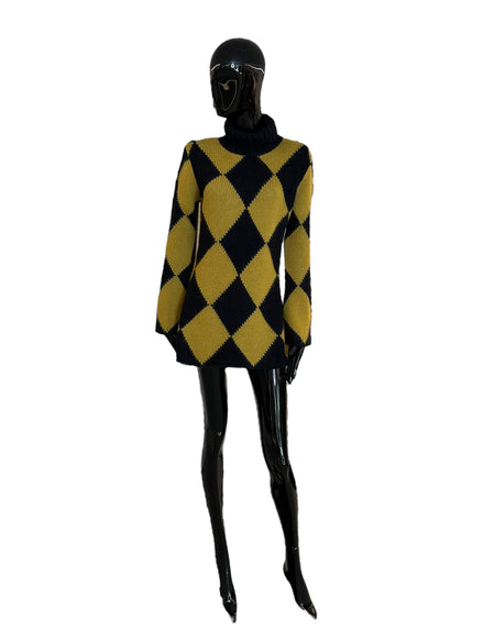 Argyle Mini Dress DRE0605KNI064VA179BL01 LA DOUBLE J