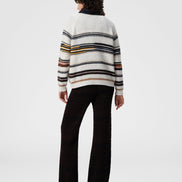 Maglia girocollo a righe in lana, mohair e alpaca DS25WN0WBK01C5SM9SW MISSONI