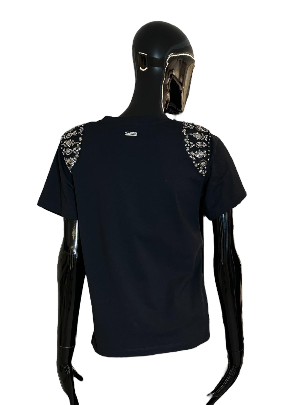 Tshirt in jersey organico con ricami A070316600555 ALBERTA FERRETTI