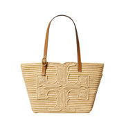 Ella Structured Straw Small Tote 183825254 TORY BURCH