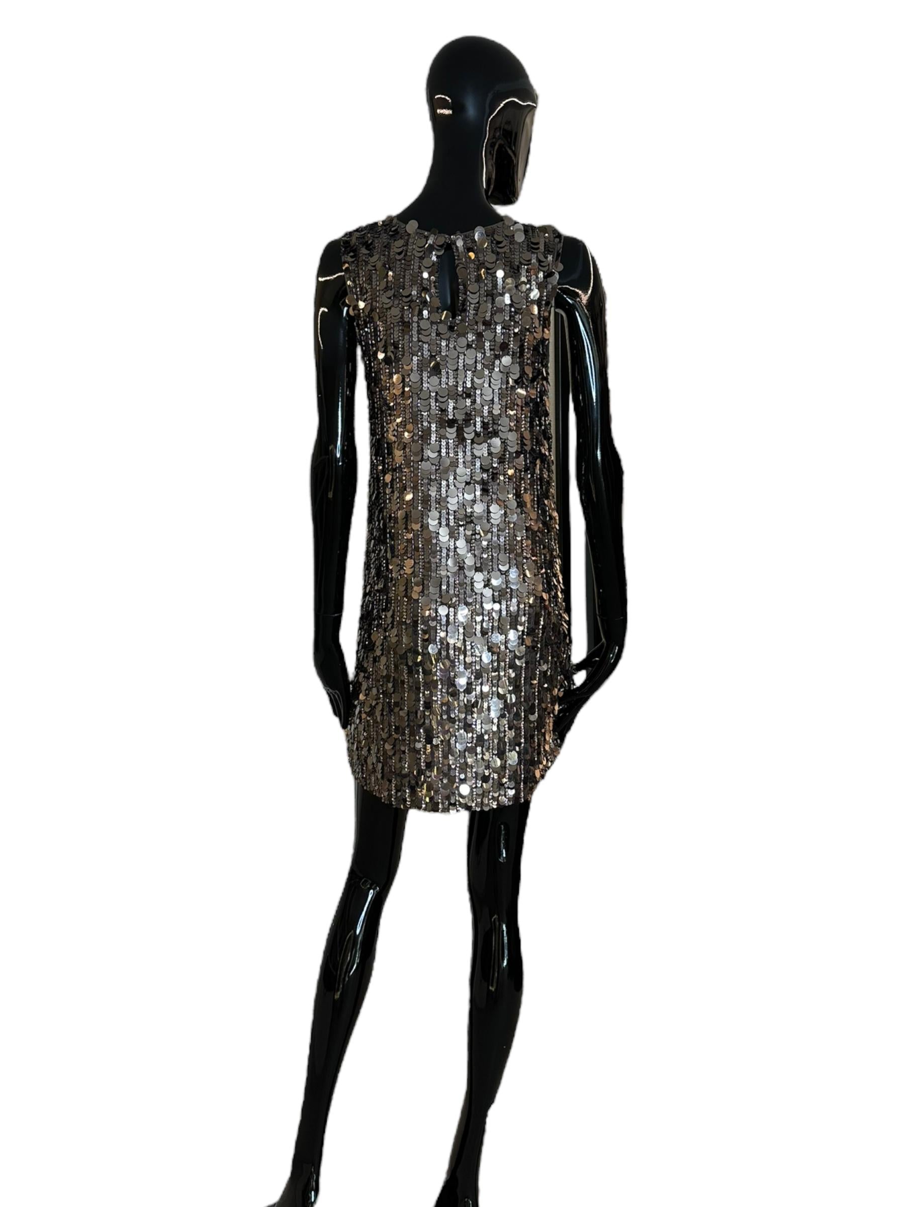 Abito smanicato con paillettes D721864058 PAROSH