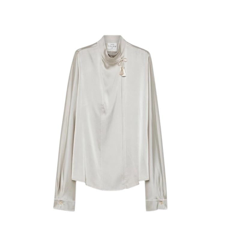 Camicia a kimono in raso di seta 1407602 FORTE FORTE