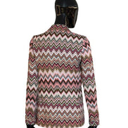 Blazer monopetto in cotone e viscosa zig zag DS25SF03BR00ZUS91N6 MISSONI