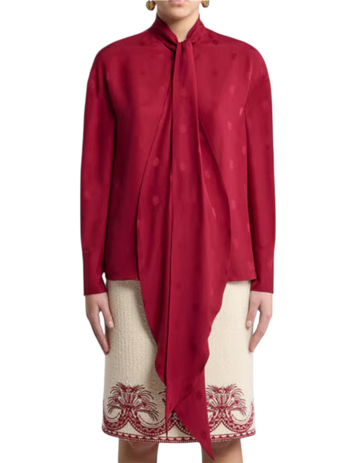 Blusa in seta Jacquard WRIA007799TU1L3R0108 ETRO