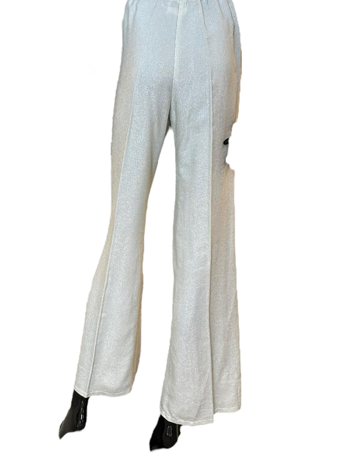 Pantalone flare in velluto laminato 10654BIS1014 FORTE FORTE