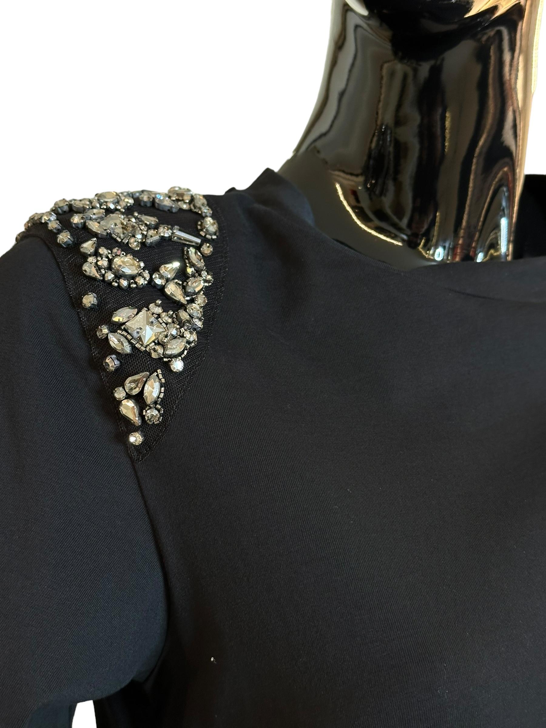 Tshirt in jersey organico con ricami A070316600555 ALBERTA FERRETTI