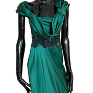 Abito in satin con pizzo V044566190389 ALBERTA FERRETTI