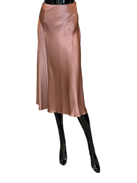 Gonna longuette in raso 011366190176 ALBERTA FERRETTI