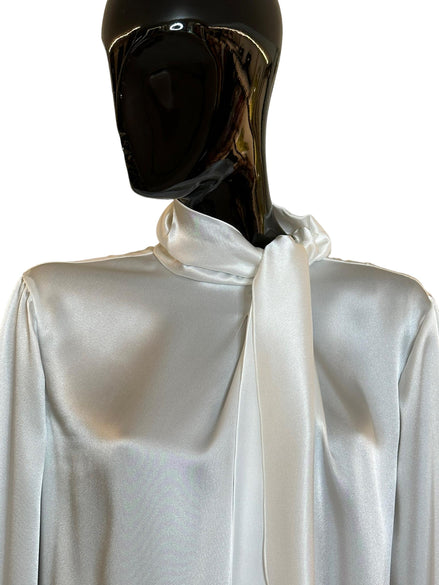 Camicia in satin con collo lavallier A021966190002 ALBERTA FERRETTI