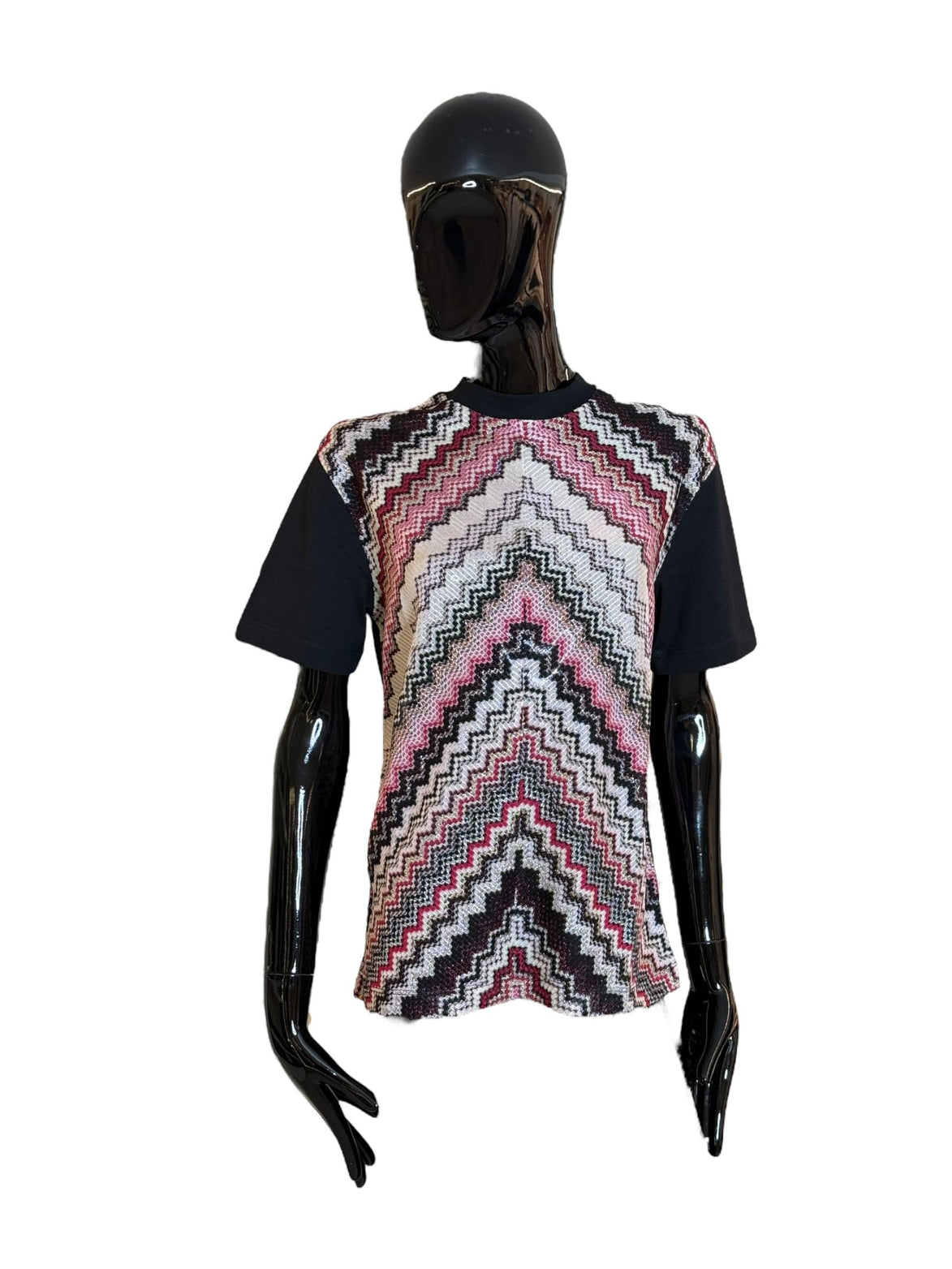 T-shirt in jersey di cotone con inserti chevron DS25SL02BJ00N6S91NL MISSONI