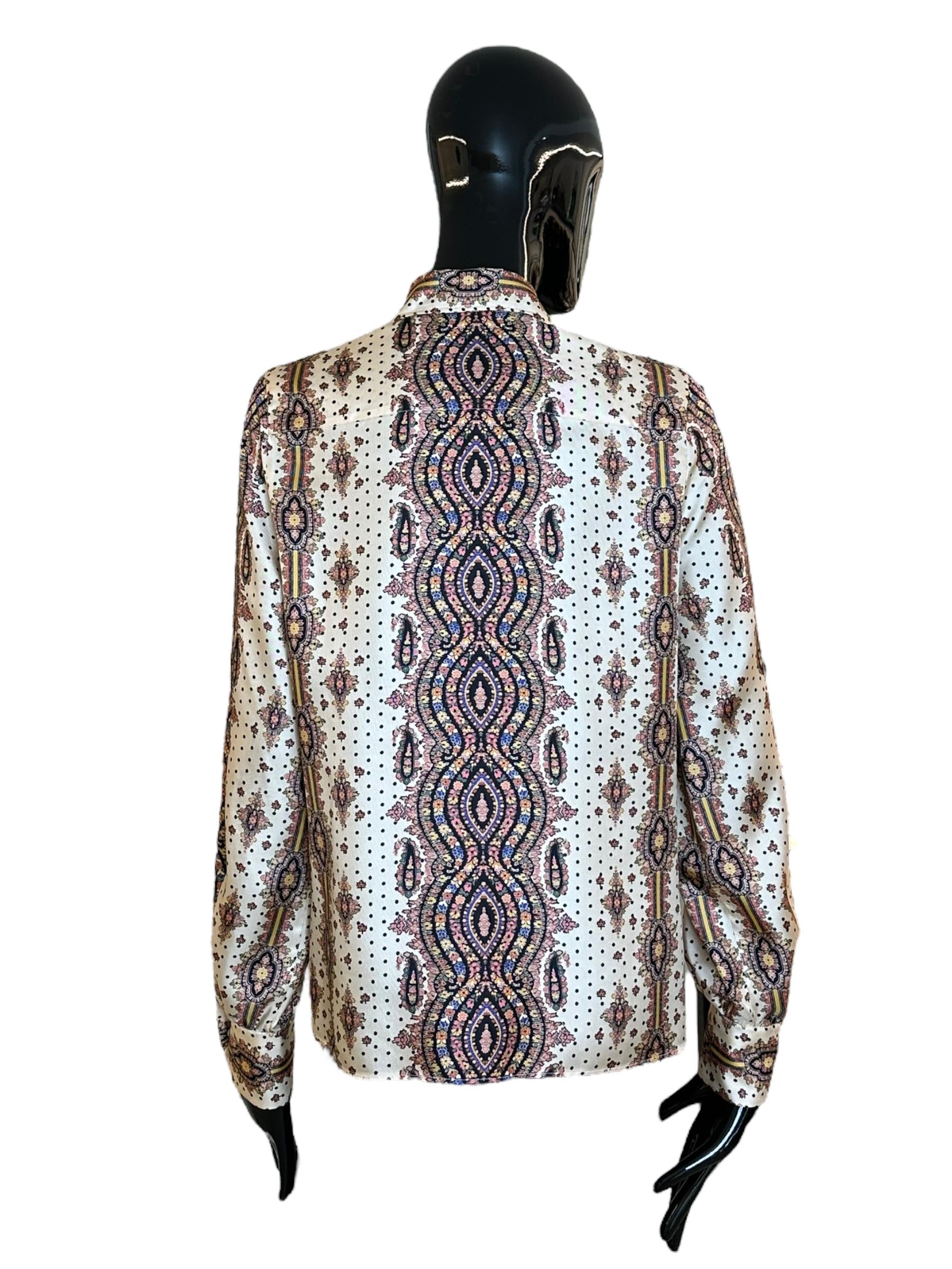 Camicia in twill di seta stampata 117205220990 ETRO