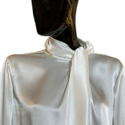 Camicia in satin con collo lavallier A021966190002 ALBERTA FERRETTI
