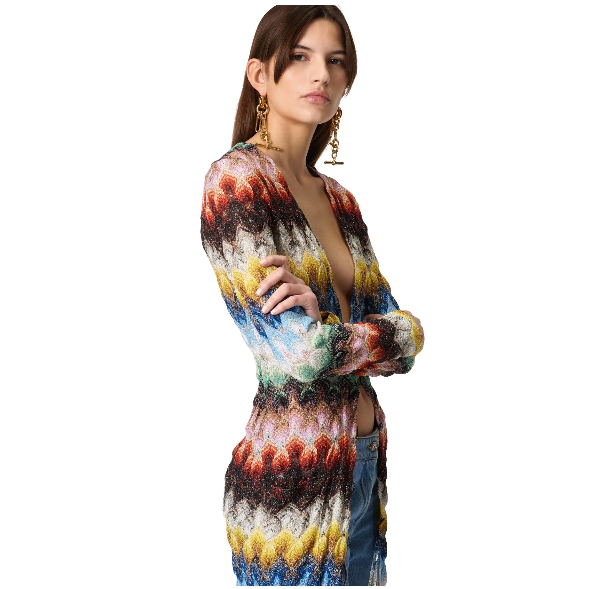 Cardigan lungo in pizzo DS26SM0SBR015JSMSNV MISSONI