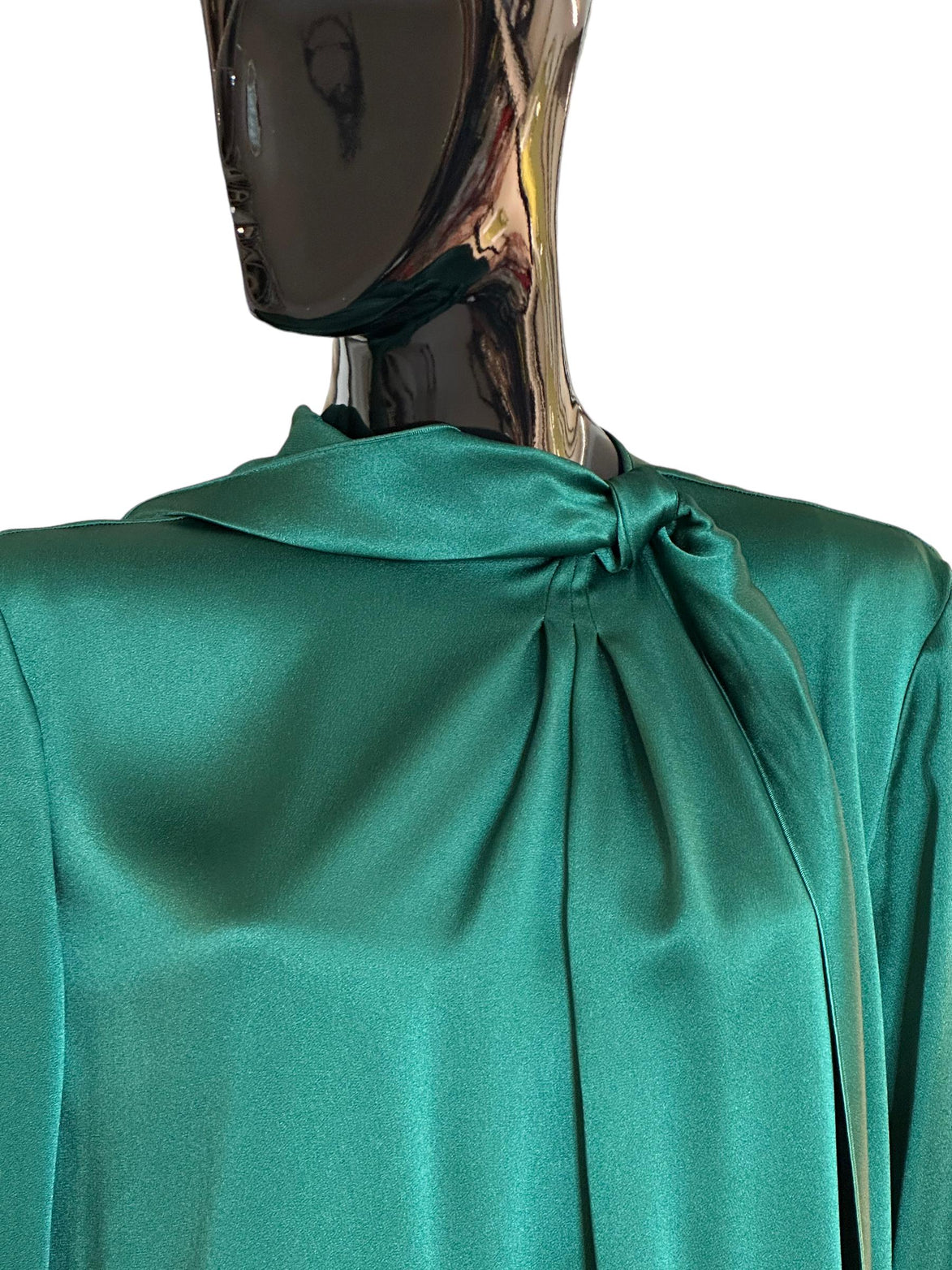 Camicia in satin con collo lavallier A021966190389 ALBERTA FERRETTI