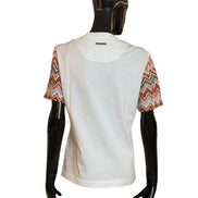 T-shirt girocollo con maniche in maglia zig zag DS25SL01BJ00N7S01GG MISSONI