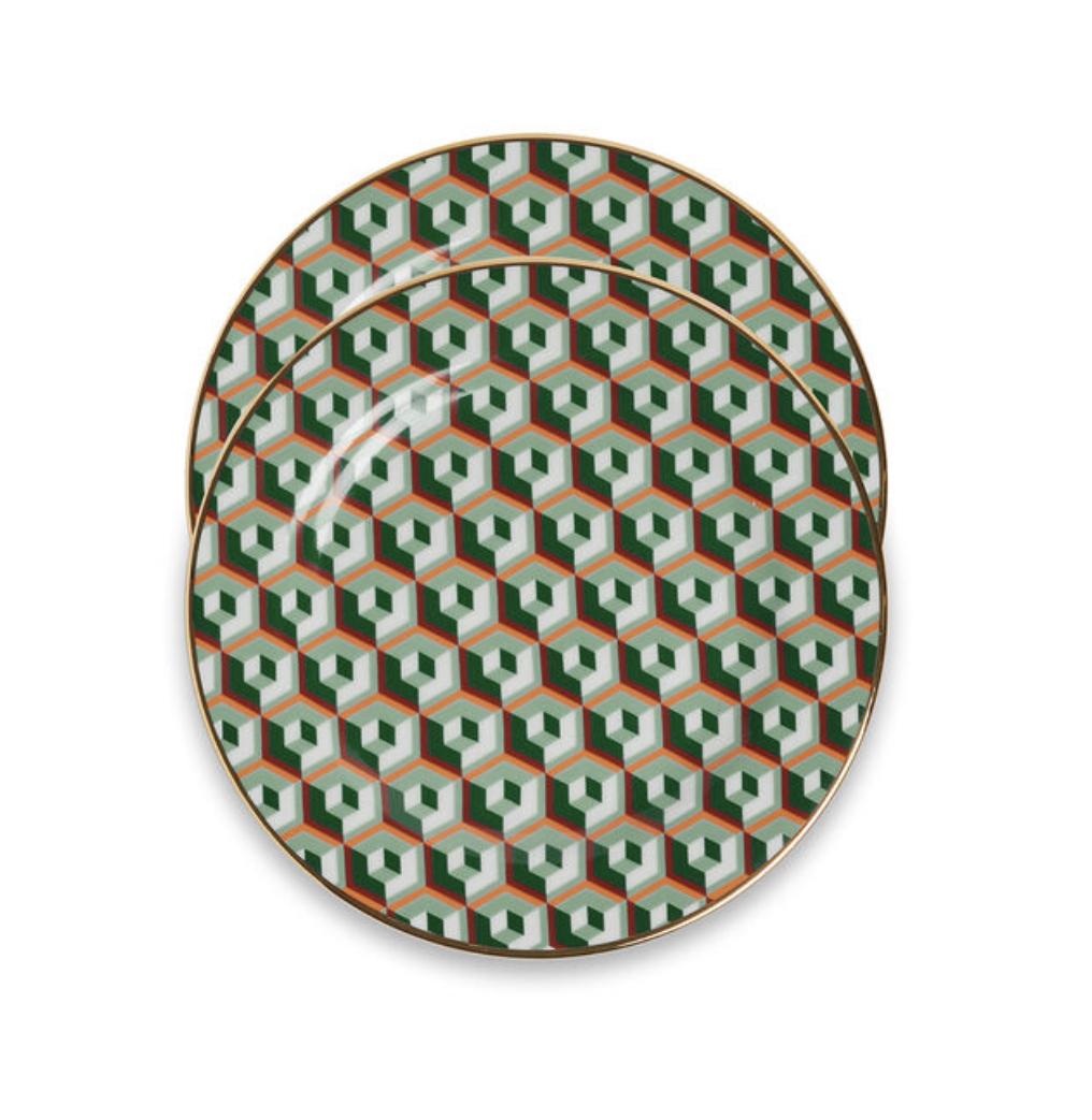 Dessert Plates Set of 2 DIS0048CER001CUB0007 LA DOUBLE J