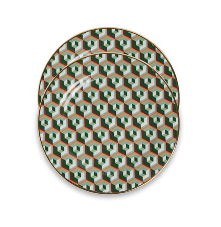 Dessert Plates Set of 2 DIS0048CER001CUB0007 LA DOUBLE J