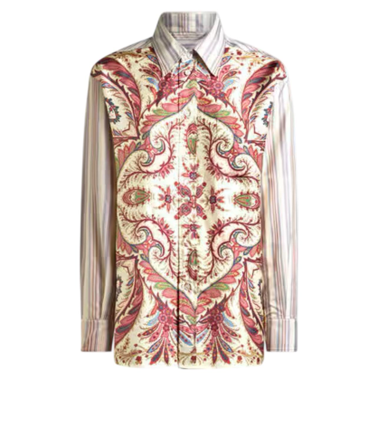 Camicia a righe con stampa piazzata WRIA0082AV745X0803 ETRO