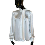 Camicia in satin con collo lavallier A021966190002 ALBERTA FERRETTI