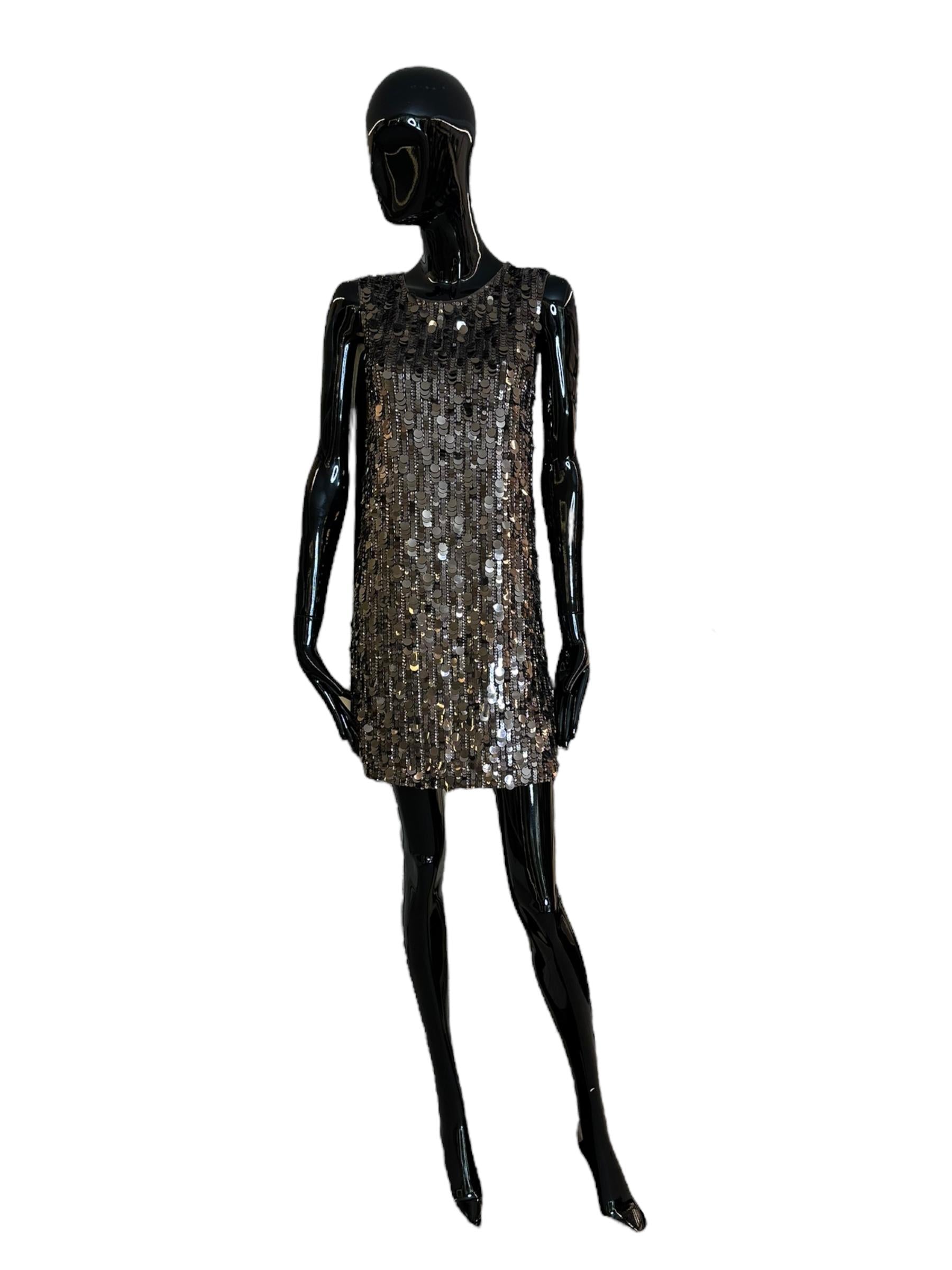 Abito smanicato con paillettes D721864058 PAROSH