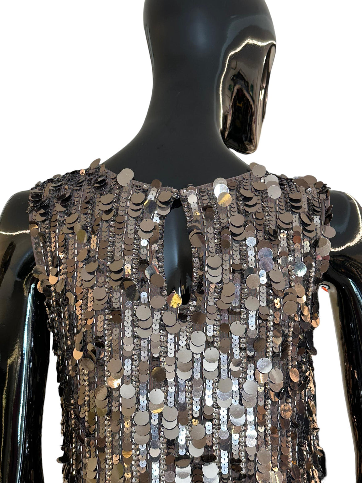 Abito smanicato con paillettes D721864058 PAROSH